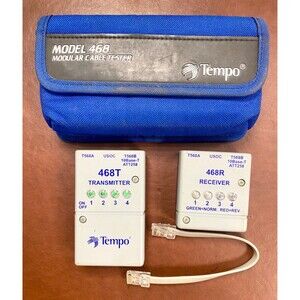 Tempo Modular Cable Tester Model 468 With 468 receiver And 468 Transmitter